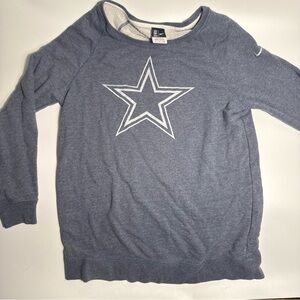 Dallas Cowboys sweatshirt Nike small women’s sweater shirt scoop neck not thick